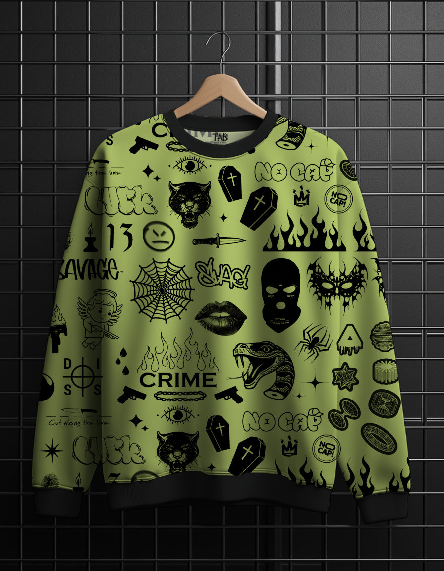 ALL OVER PRINTED * Sweatshirt #64