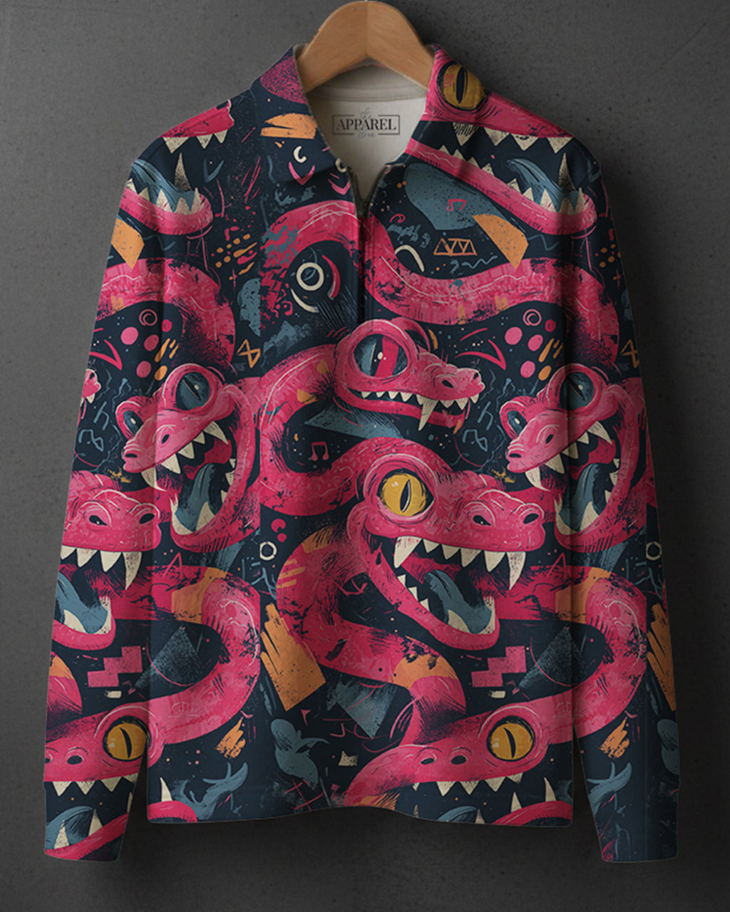 COTTON PRINTED Full Sleeve Polo Tee #32