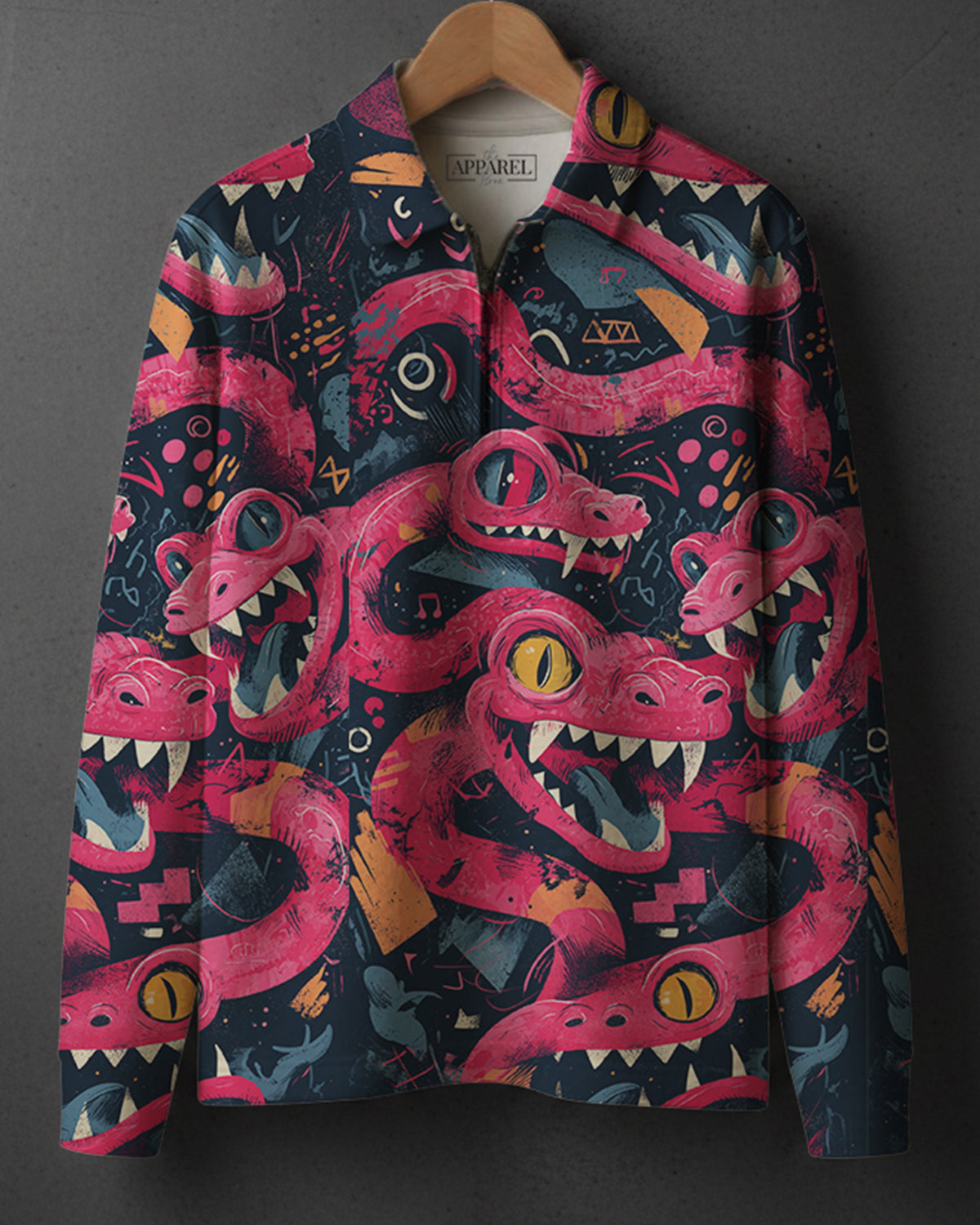 COTTON PRINTED Full Sleeve Polo Tee #32