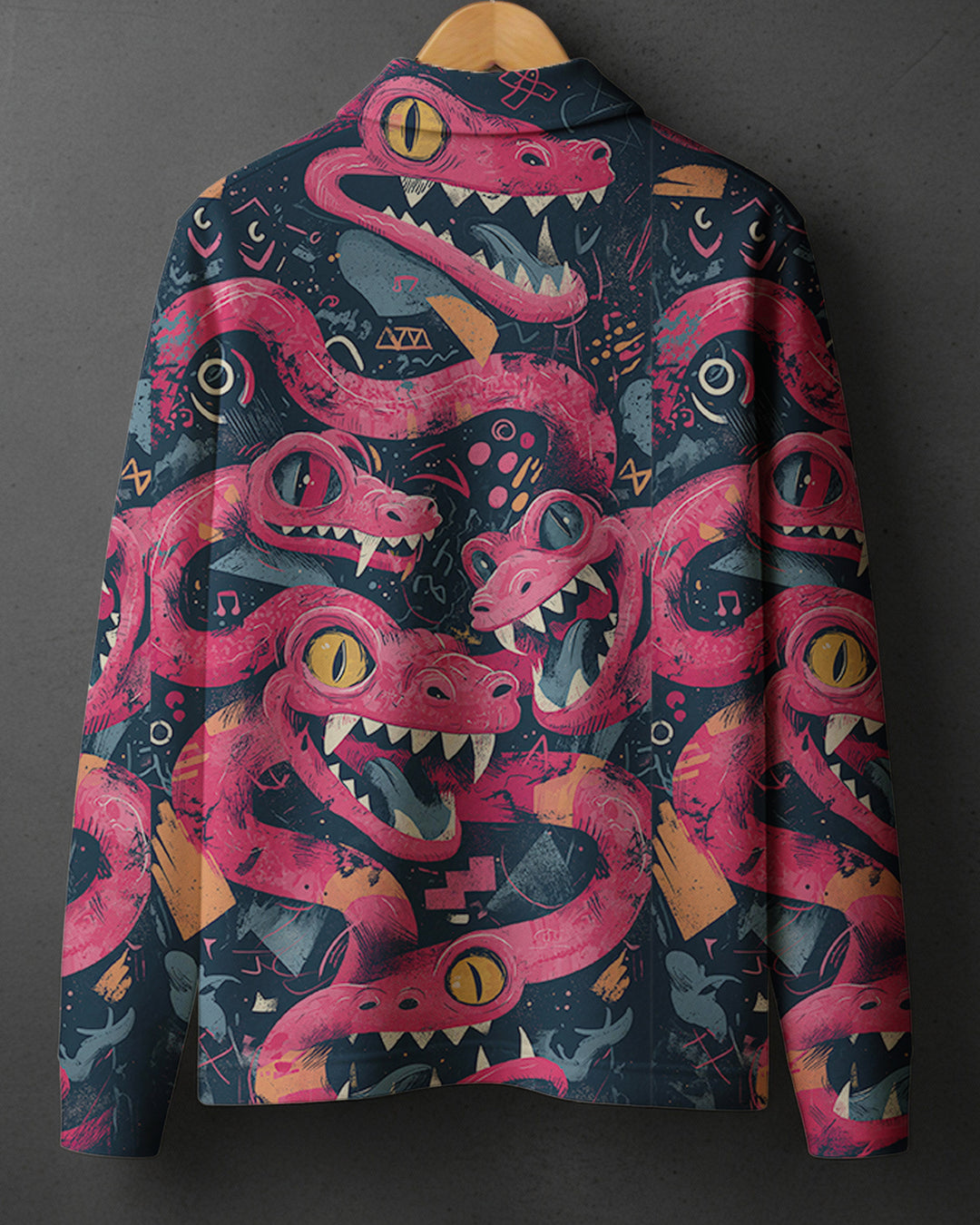 COTTON PRINTED Full Sleeve Polo Tee #32