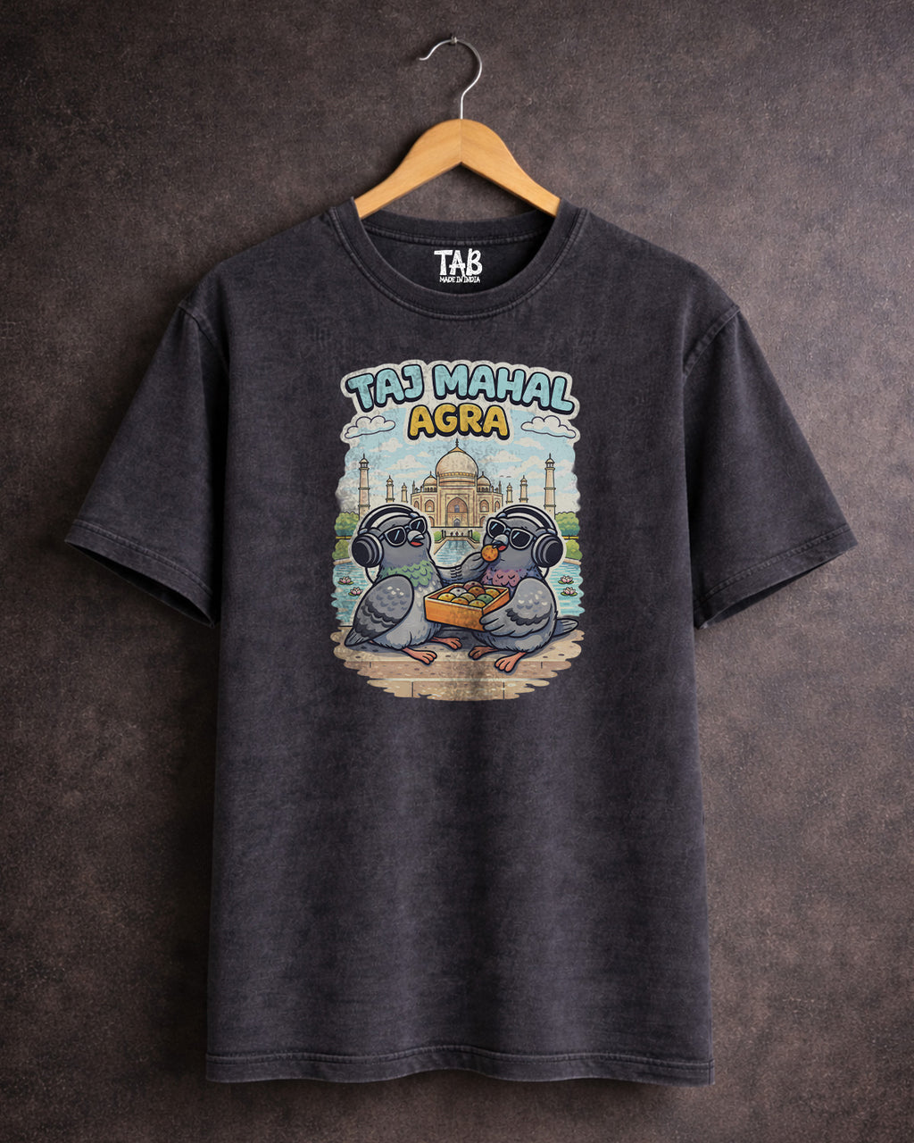AGRA MAHAL * FADED OVER SIZE TEE  #11