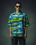 Tropical Abstract Cuban Collar Shirt #293