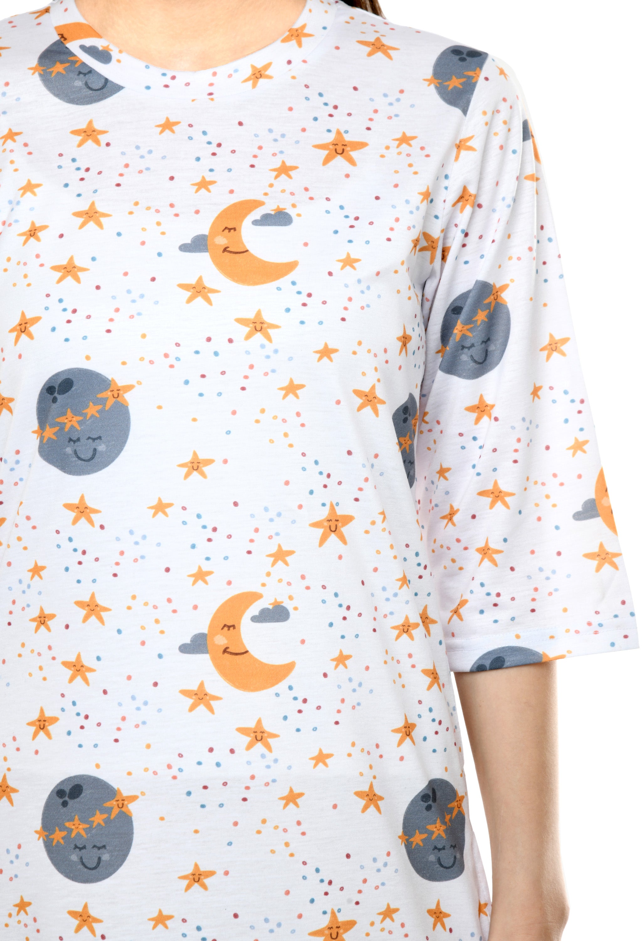 Round Neck Pocket T-shirt Printed Dress#39