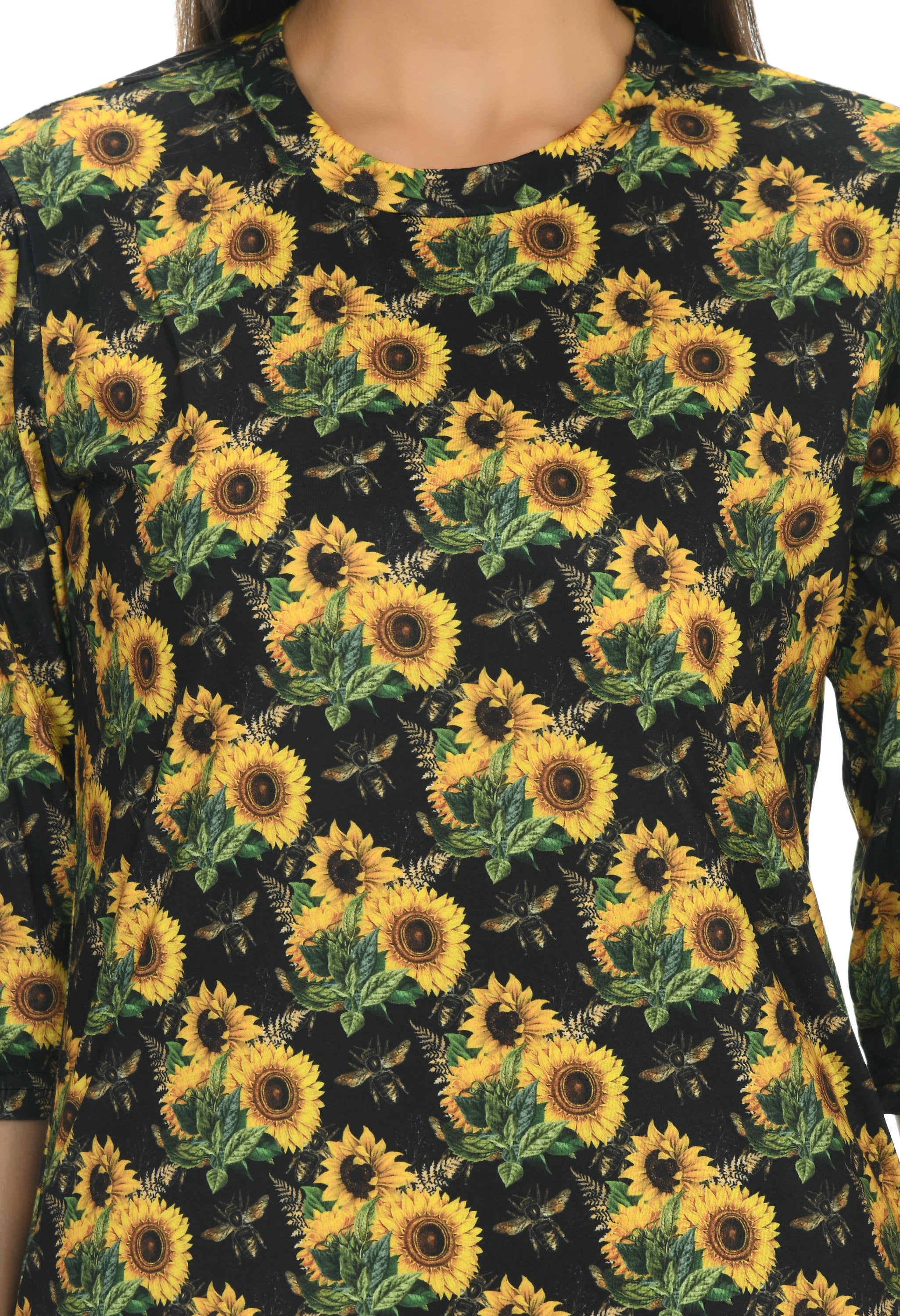 Round Neck Pocket T-shirt Dress#91