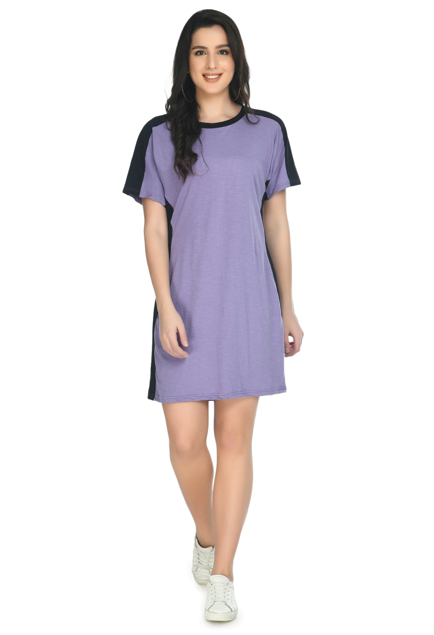 Round Neck Short T-shirt Dress#125