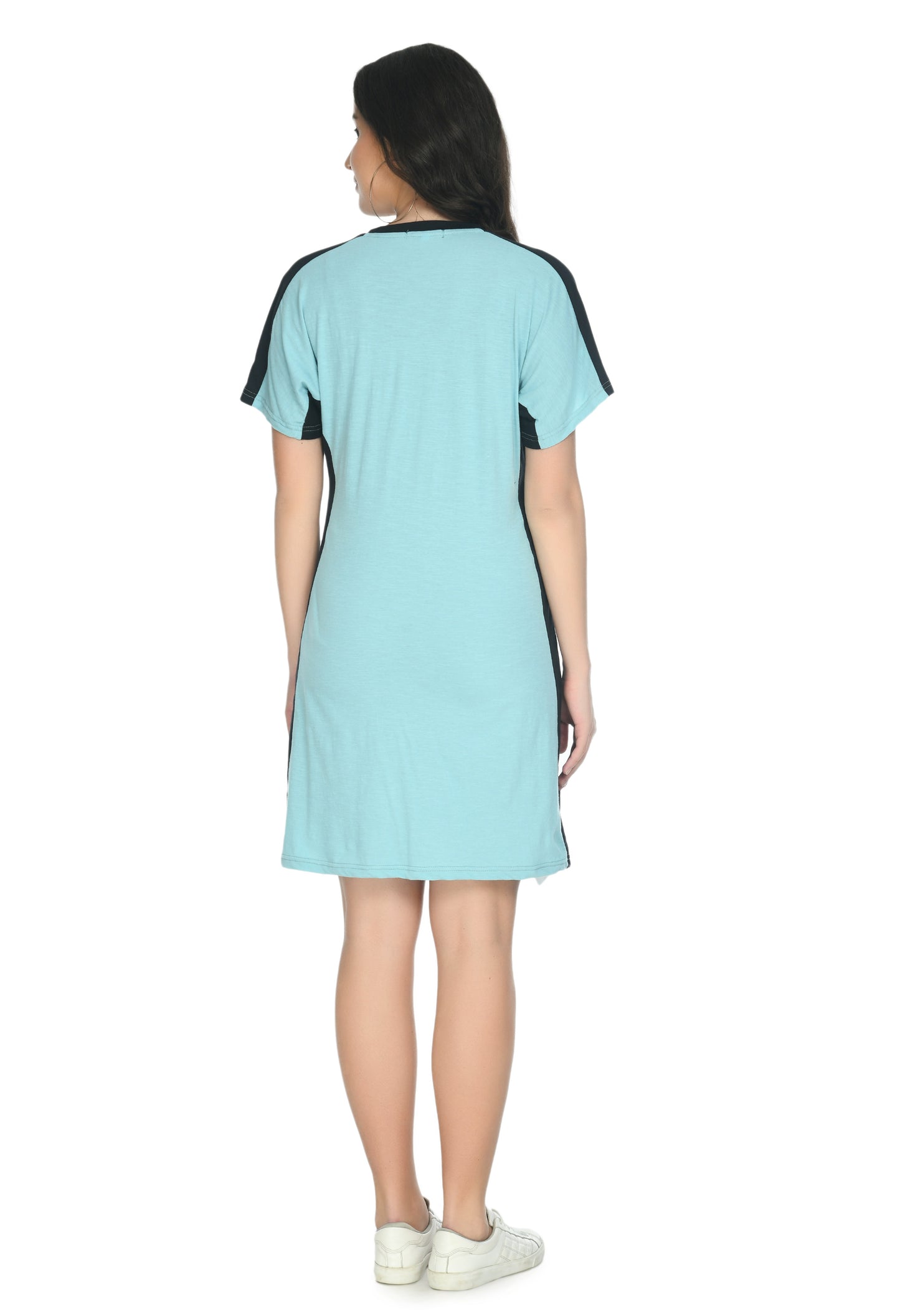 Round Neck Short T-shirt Dress#127
