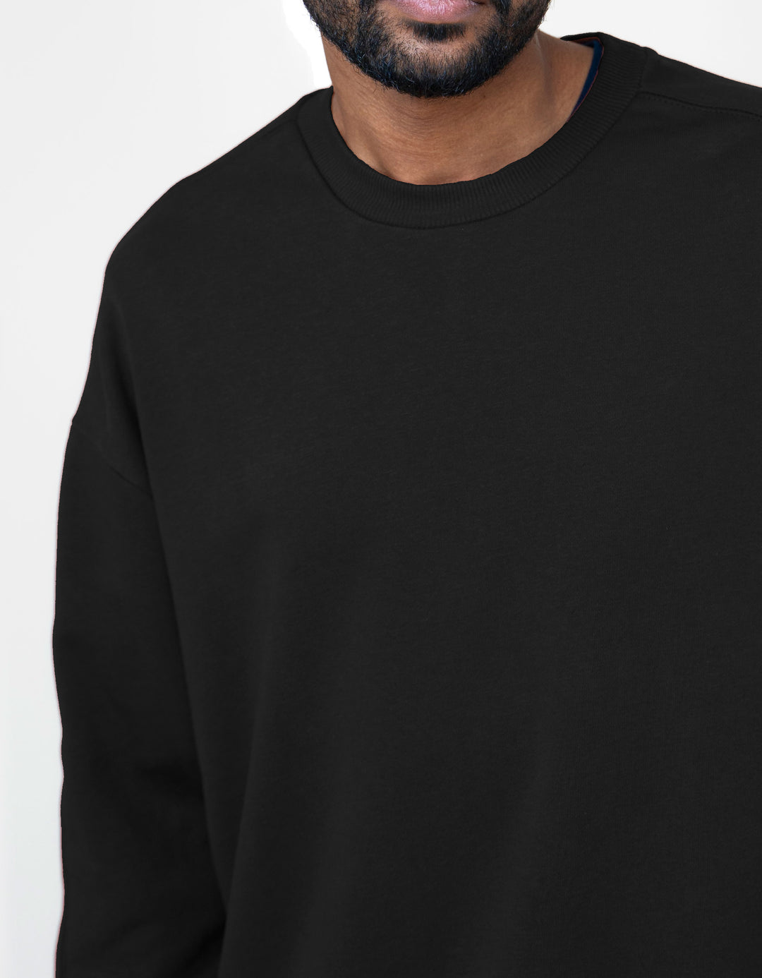 Midnight Black Solid Sweatshirt#7