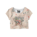 Printed Crop Top#17