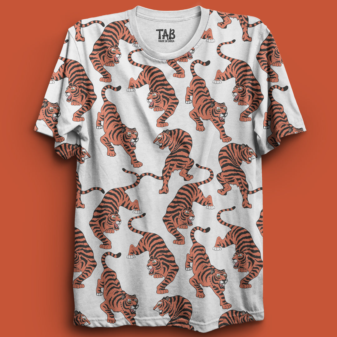 Pouncing Tigers - All Over Printed Tee#158